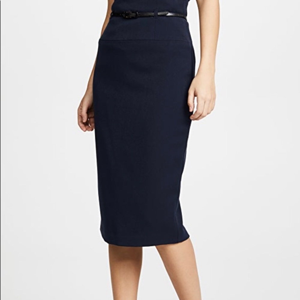 Black Halo High Waisted Black Skirt with Slit